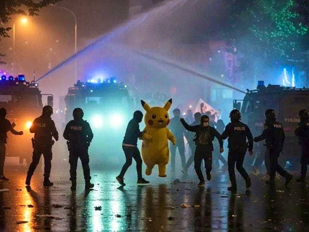Videos go viral: Person in Pikachu costume becomes star of anti-Erdogan  protests | blue News
