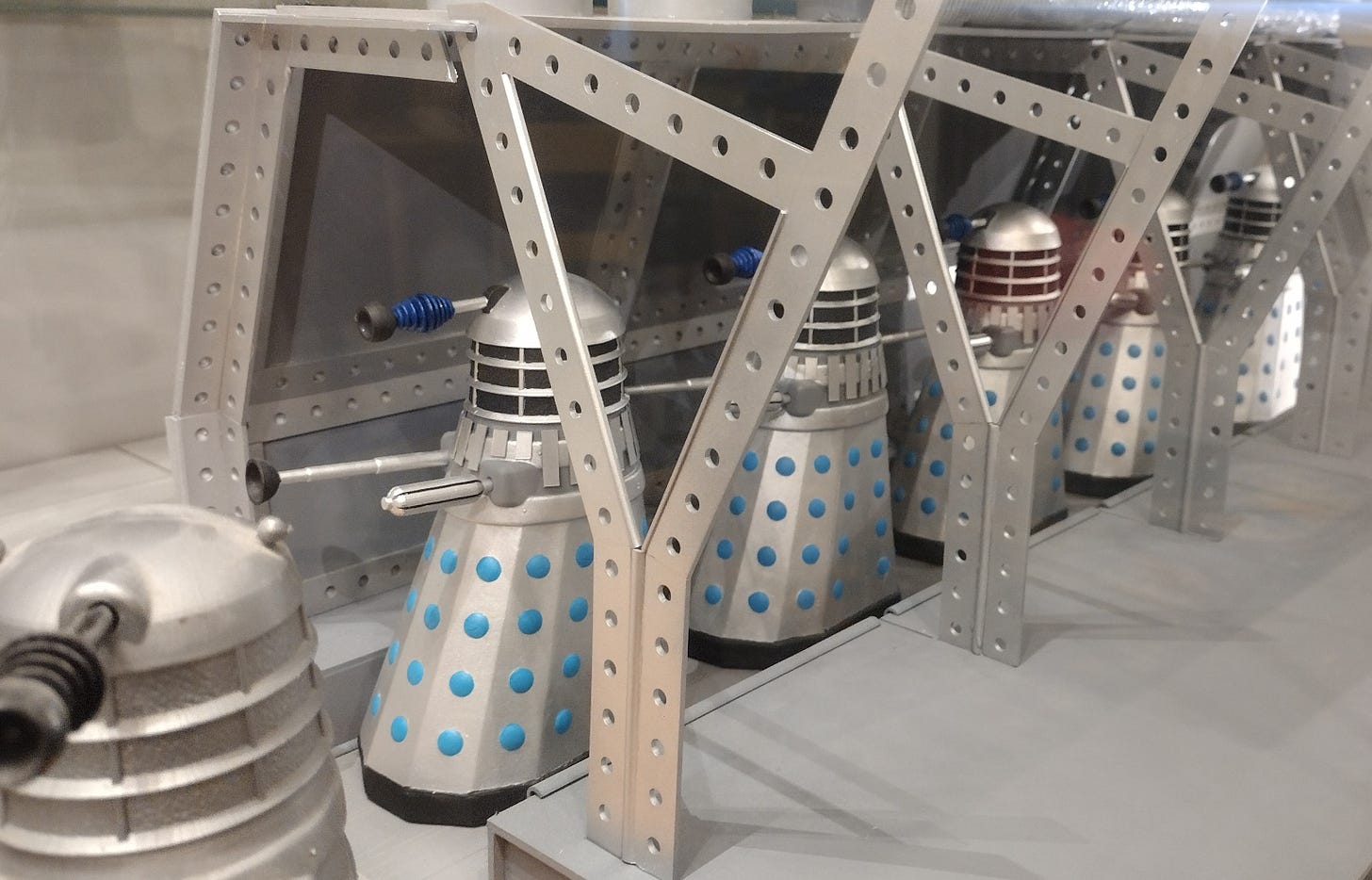 A model Dalek production line based on one from The Power of the Daleks