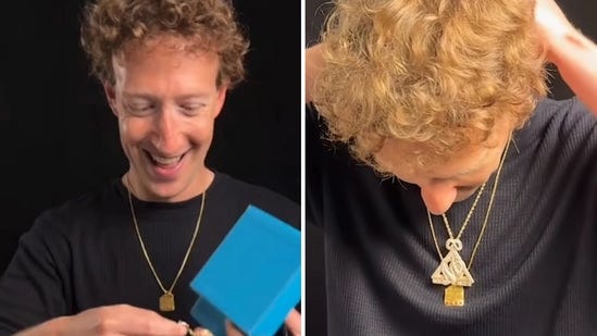 Mark Zuckerberg flaunts his 'epic' new gold chain from rapper T-Pain: 'Zuck  2.0 is wild' | Trending - Hindustan Times