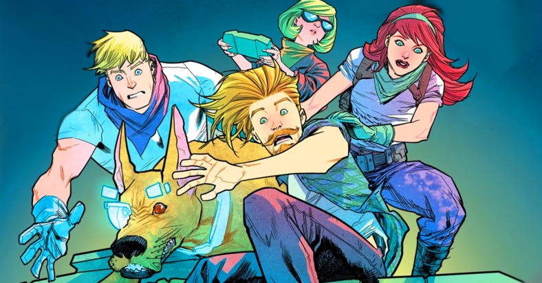 A Turma do Mistério se encontra com o pé atrás na capa variante de Francis Manapul para Scooby Apocalypse Vol.1 #5 "O Cerco!" (2016), DC
