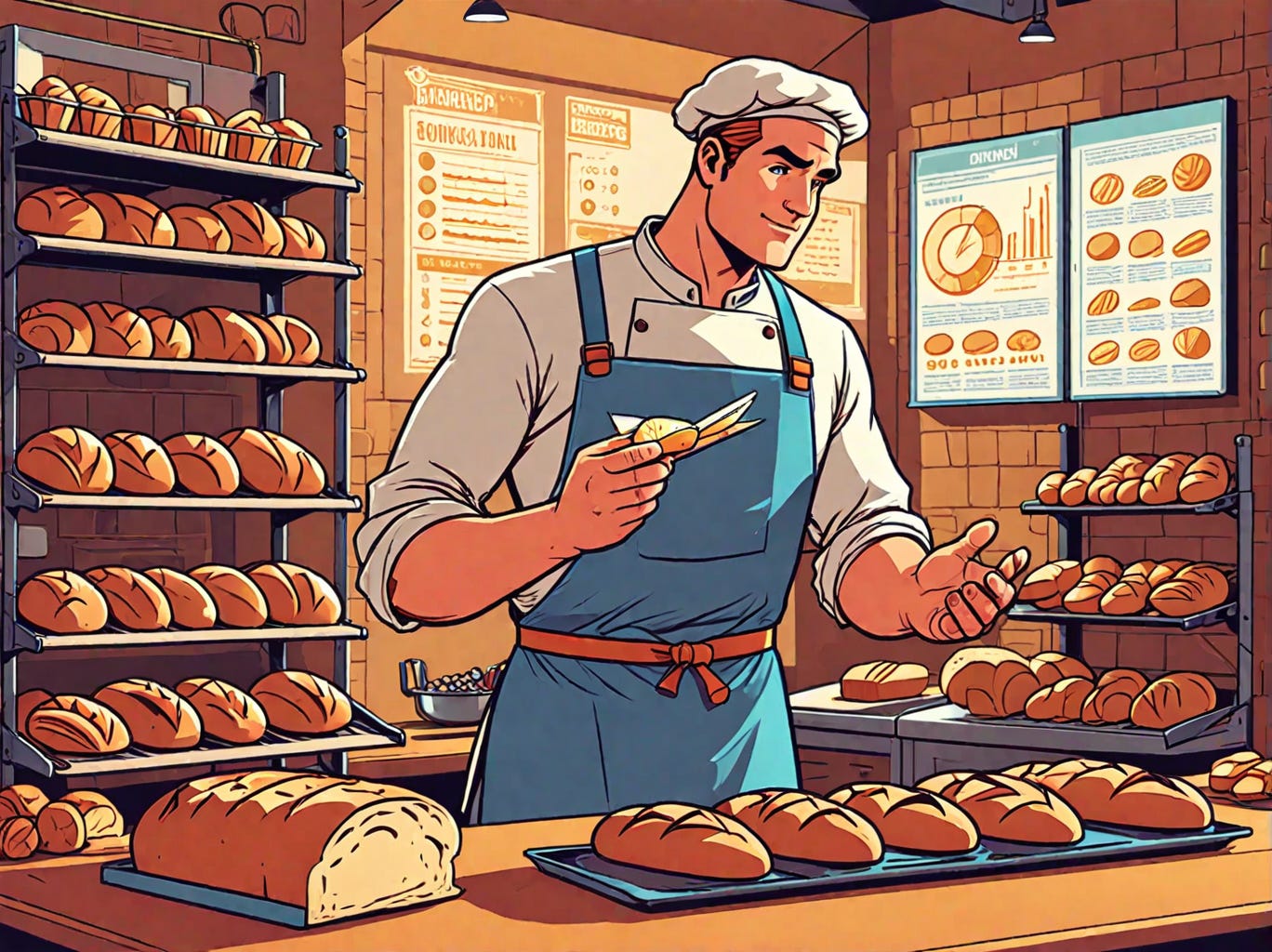 A succesful bakery owner; data driven business; data engineering