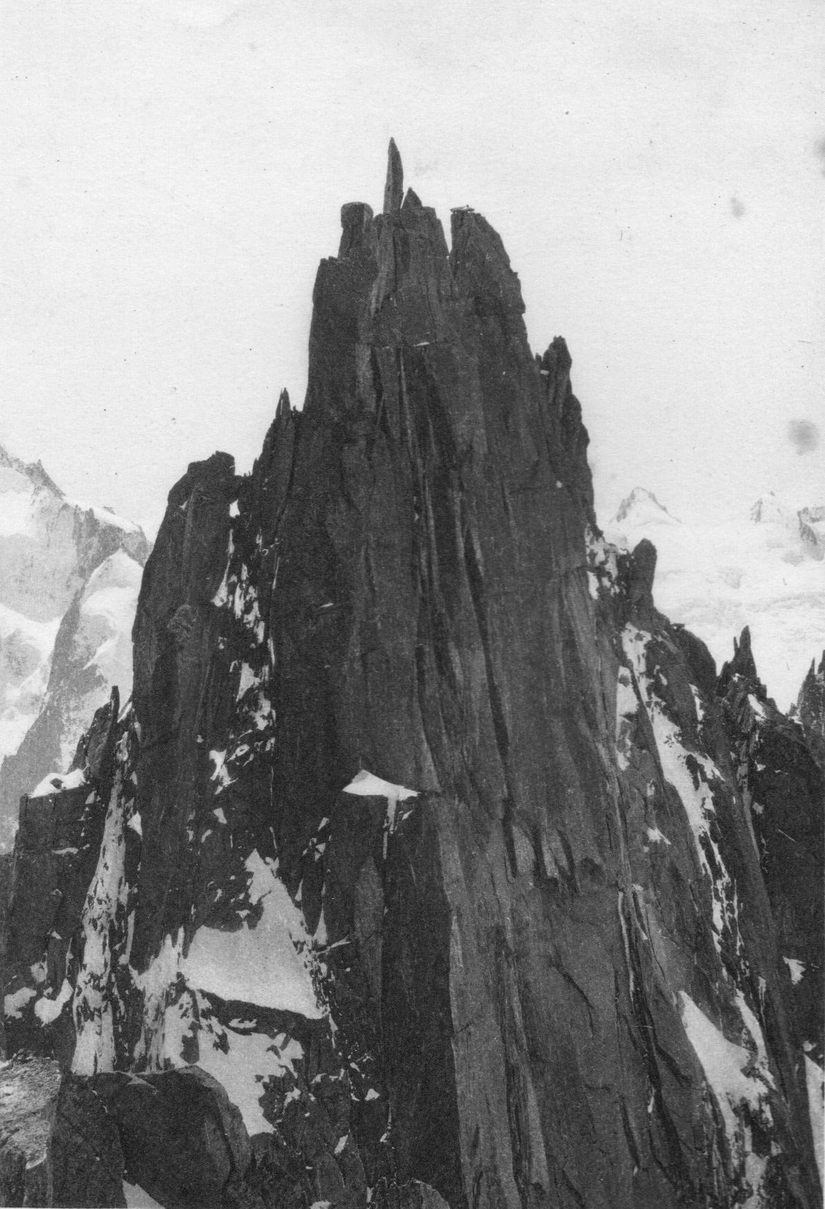 The Grépon, from the Charmoz; Photogravure from a photograph by Mr Holmes. (from ‘My Climbs in the Alps and Caucasus’) The Grépon, from the Charmoz; Photogravure from a photograph by Mr Holmes. (from ‘My Climbs in the Alps and Caucasus’)