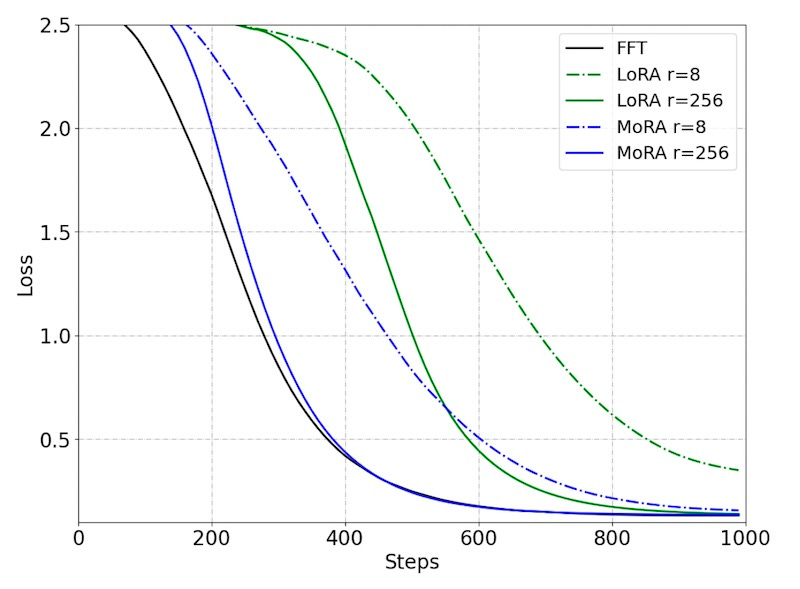MoRA training curve