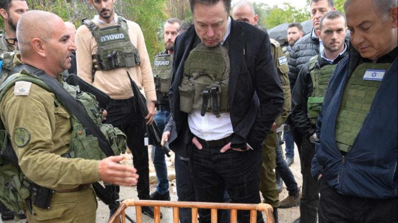 Elon Musk visits areas ravaged by Hamas attack with Prime Minister in Israel  visit