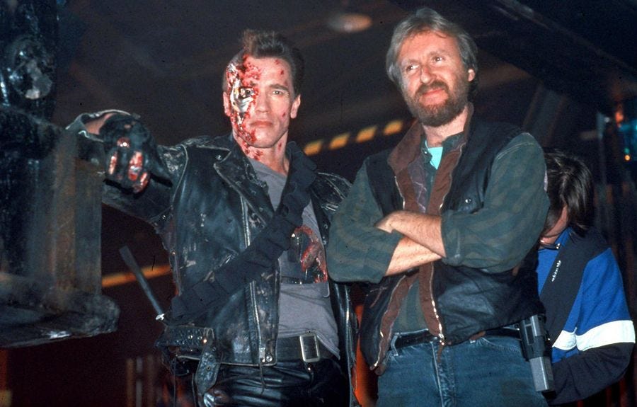 James Cameron recalls the  stuntman who flew beneath a freeway overpass in ‘Terminator 2’