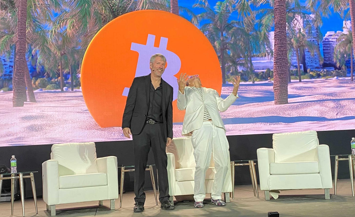 Michael Saylor⚡️ on X: "Thank you 🙏 to all the cyber hornets 🐝 for your  energizing support 🔥 at @TheBitcoinConf in Miami today. Maybe @maxkeiser &  I couldn't agree on the color