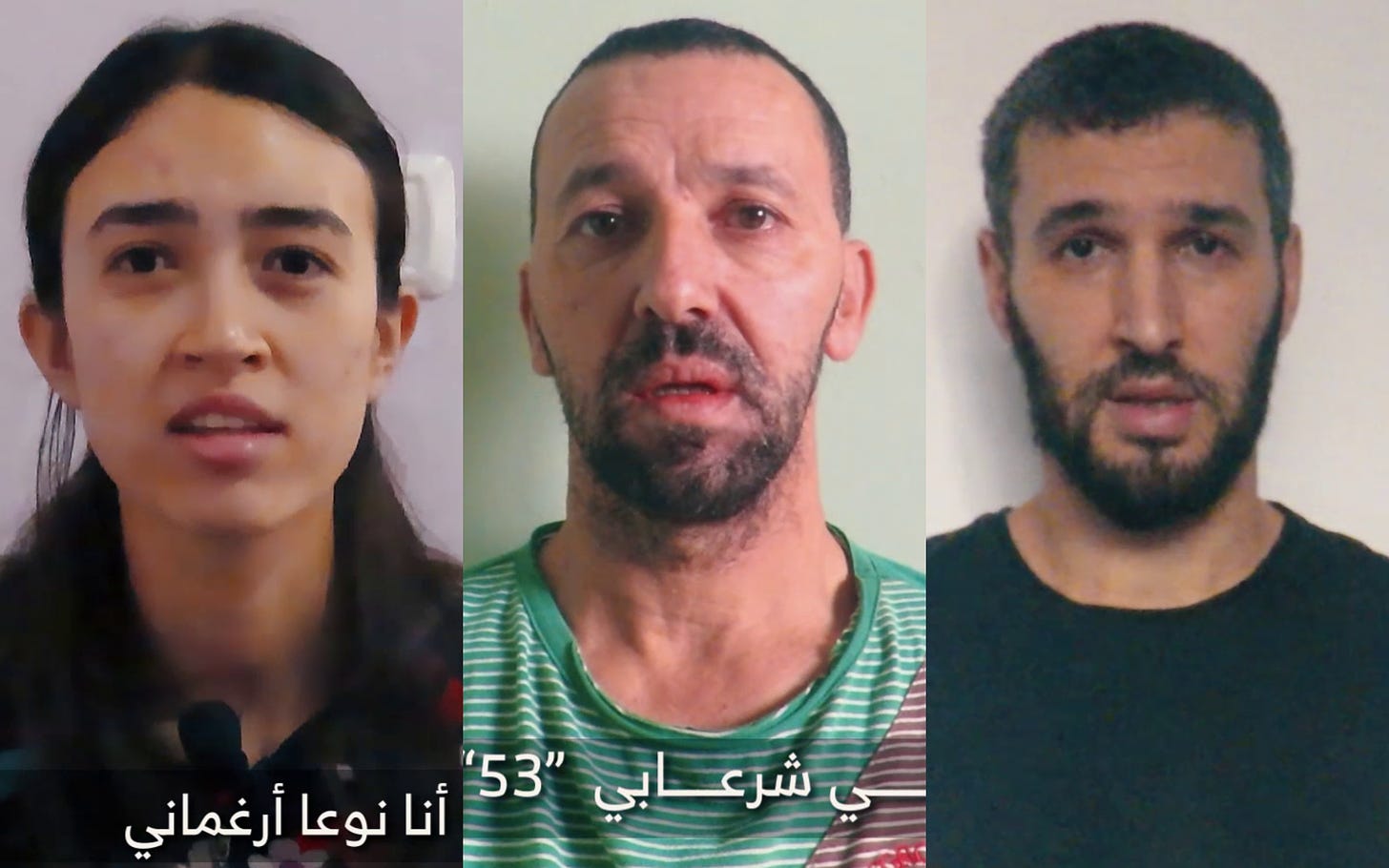 Hamas airs propaganda clip of hostages Noa Argamani, Yossi Sharabi, Itay  Svirsky | The Times of Israel