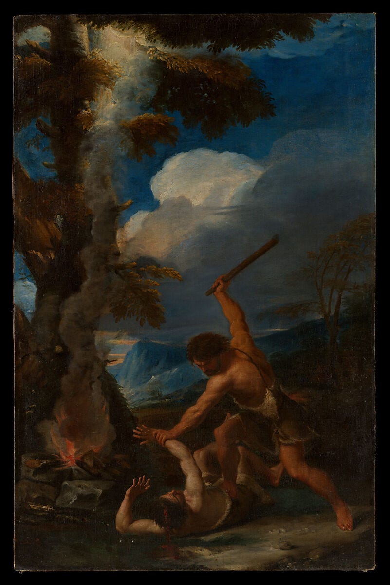 Cain Slaying Abel, Pier Francesco Mola (Italian, Coldrerio 1612–1666 Rome), Oil on canvas 