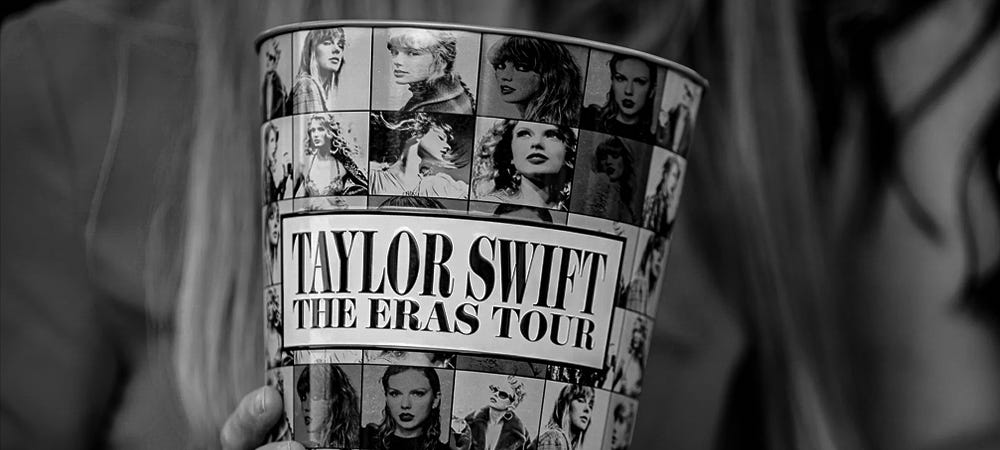 It’s the Eras Tour. Get your popcorn. (Credit: Terence Rushin/TAS23/Getty Images)