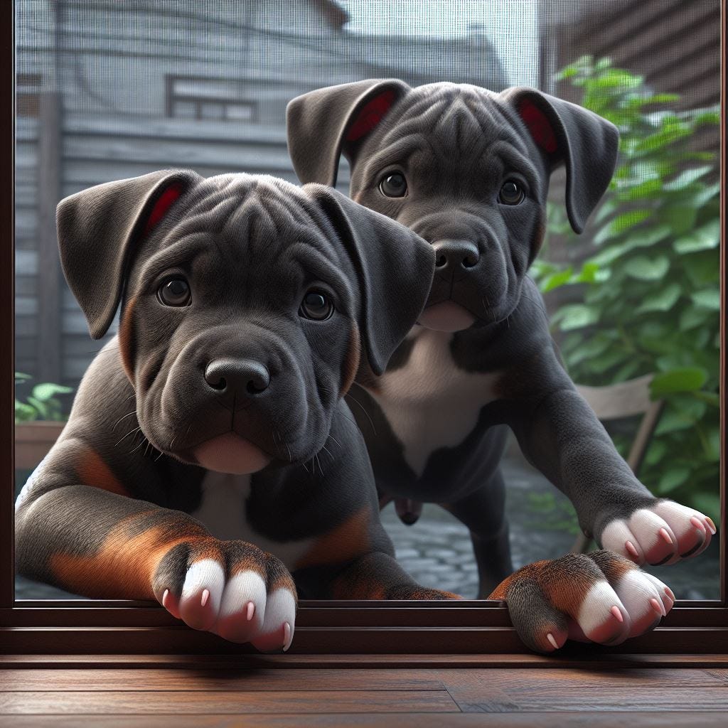 Puppies. Image by Bing.