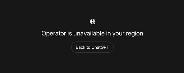 OpenAI Operator unavailable in Europe image