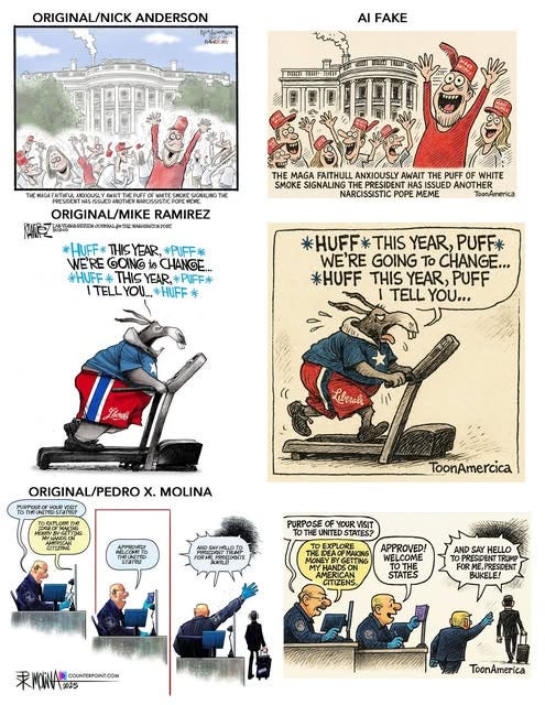 May be a doodle of 4 people, segway, scooter and text