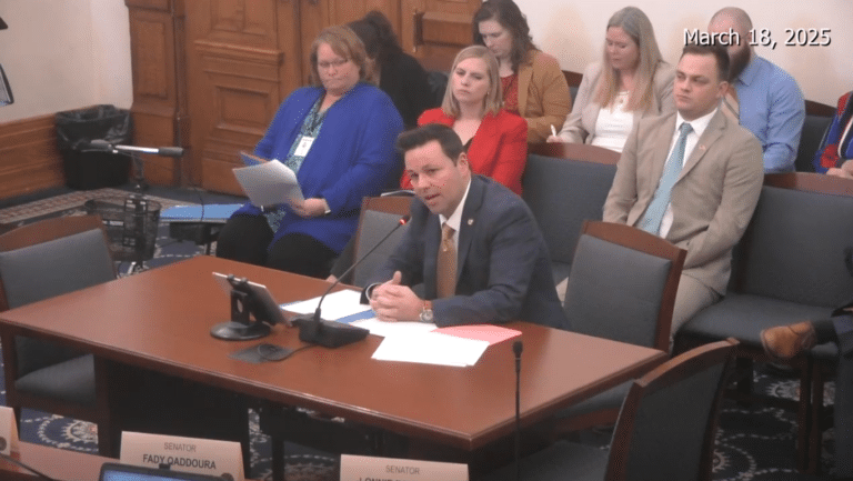 Indiana Lt. Gov. Micah Beckwith asked the Senate Appropriations Committee for an additional $3 million for faith-based initiatives. (Photo/screenshot) Indiana Lt. Gov. Micah Beckwith asked the Senate Appropriations Committee for an additional $3 million for faith-based initiatives. (Photo/screenshot)