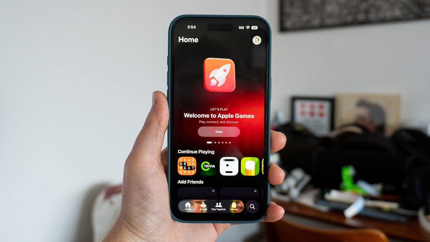 iOS 26 Games app