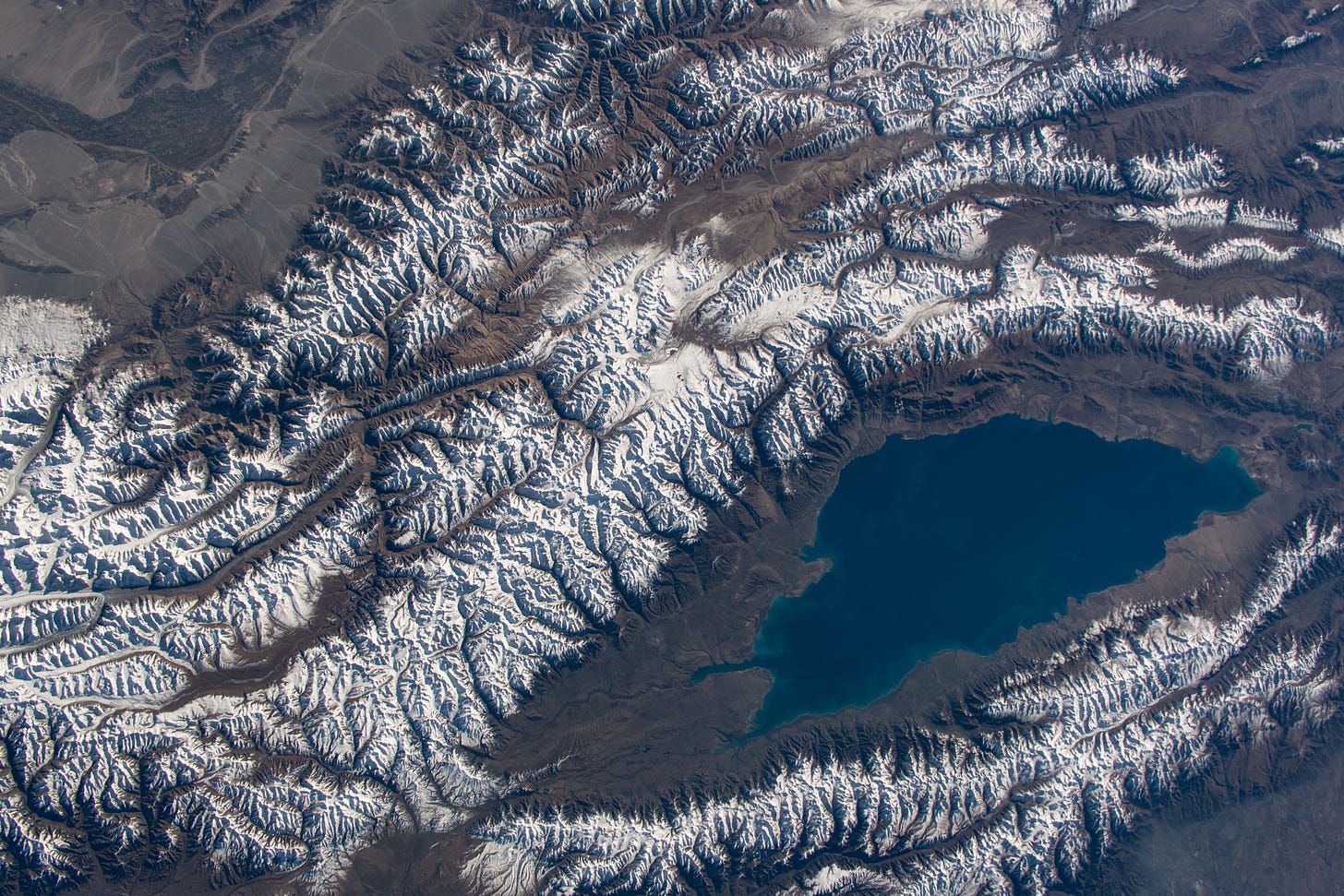 The mountain lake of Issyk-Kul in Kyrgyzstan | NASA