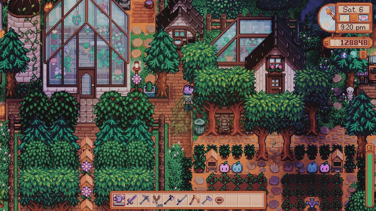korok 🪴 on X: "my new(ish) stardew valley farm is starting to look cute ~  🍄🌿🌻 https://t.co/lnhLcFjdSh" / X