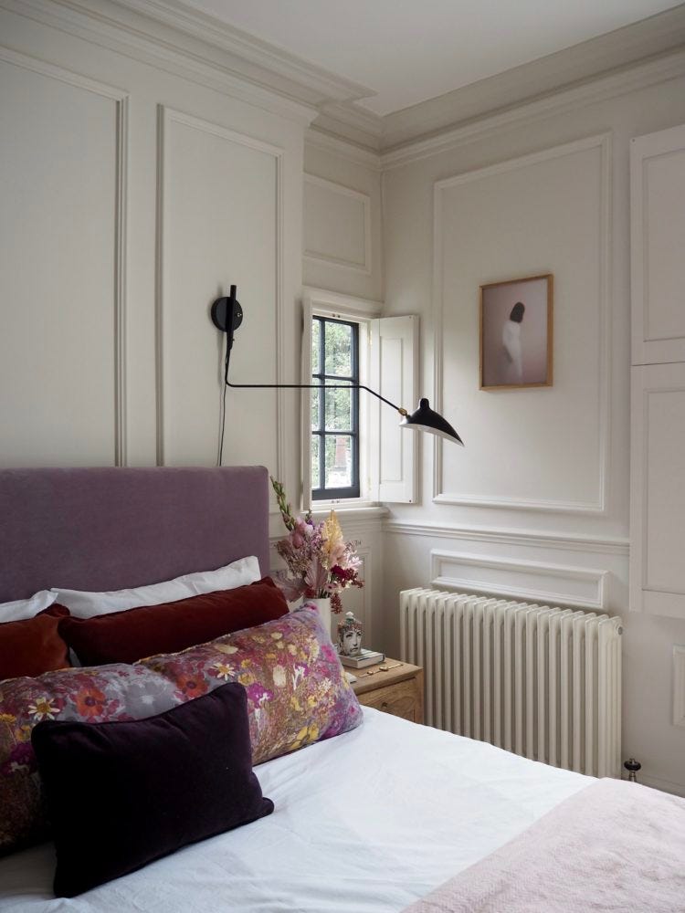 flawless by crown paint on the walls in melanie lissack's bedroom