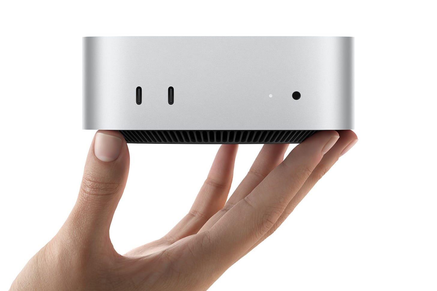 A marketing image of the 2024 Mac Mini.