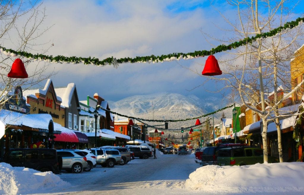 Downtown Whitefish winter