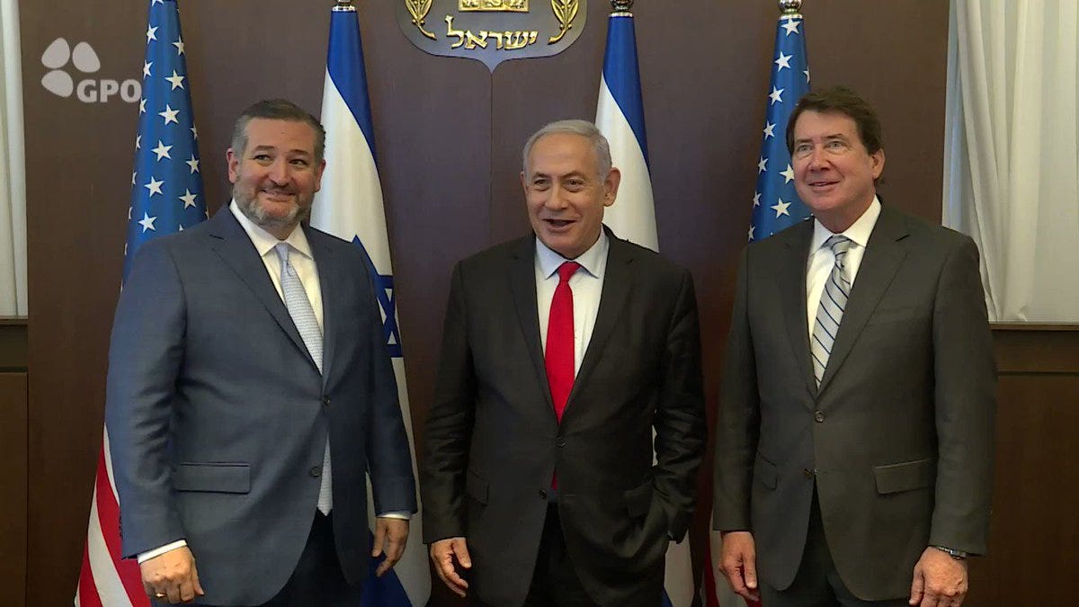 Prime Minister of Israel on X: "WATCH: Prime Minister Benjamin Netanyahu  met with US Senator (R-TX) Ted Cruz and US Senator (R-TN) Bill Hagerty. The  Prime Minister thanked the senators for coming