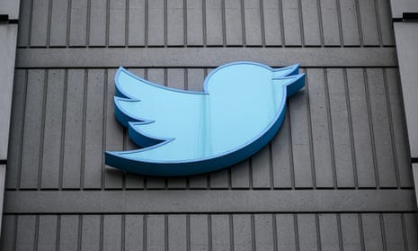 The Twitter logo on the firm’s headquarters in San Francisco