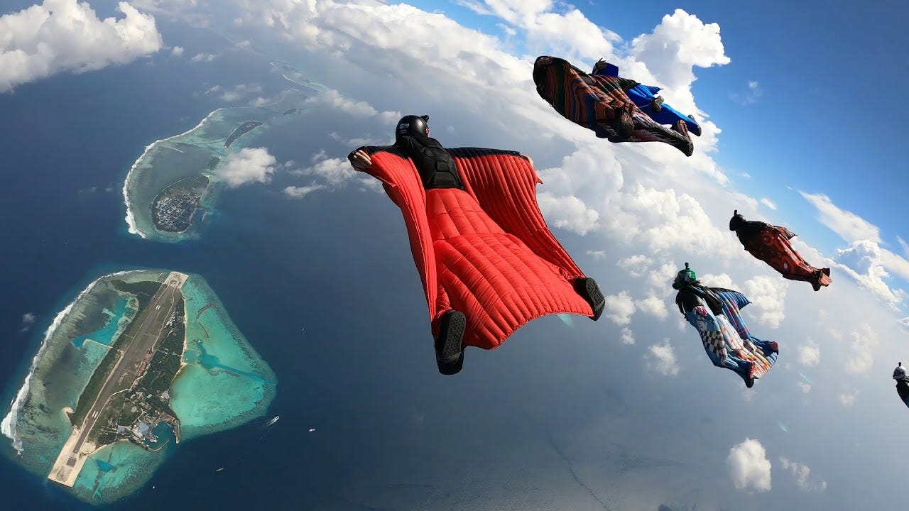Wingsuit Flying over the Maldives Islands - YouTube