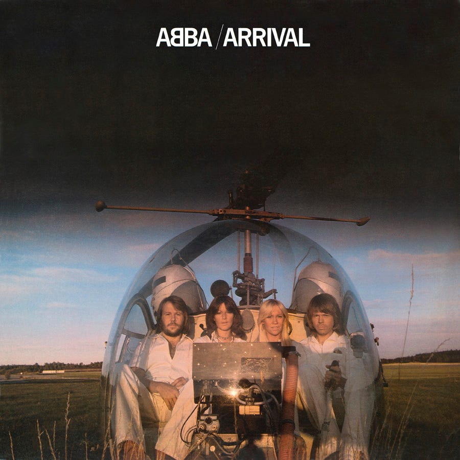 The album cover for Arrival by Abba