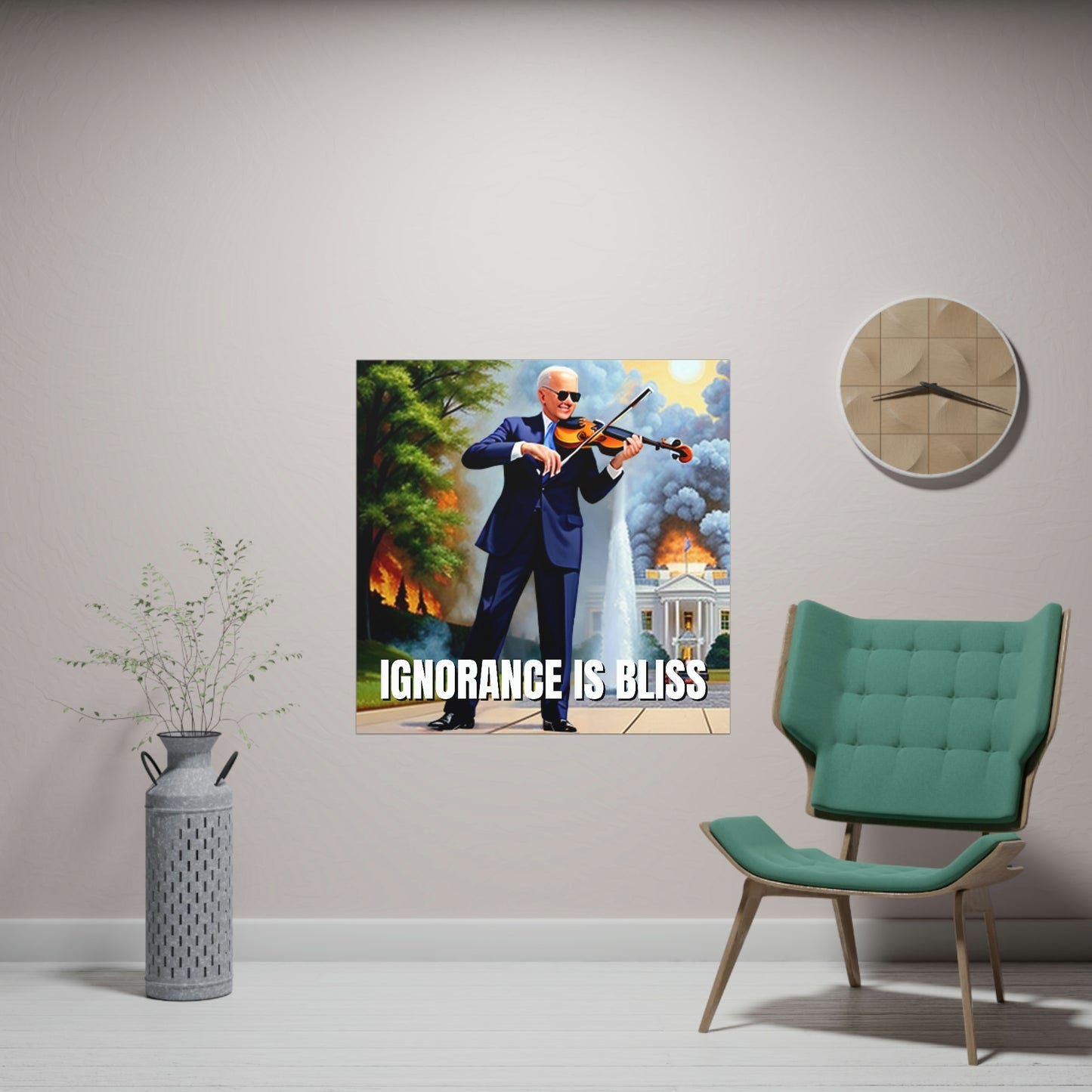 Ignorance Is Bliss Biden Matte Paper Poster