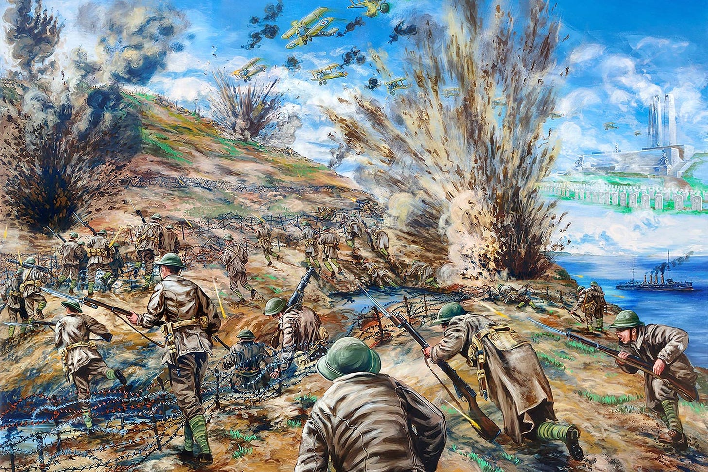 Battle of Vimy Ridge: WW1 Mural - Kris Friesen Canadian Mural & Wildlife  Artist