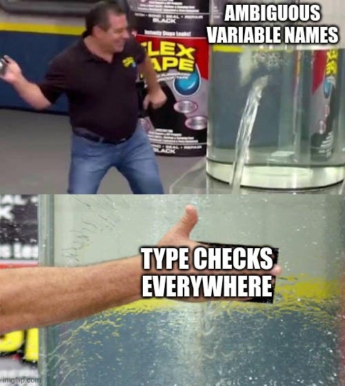 Type checks are not a solution for poor coding style