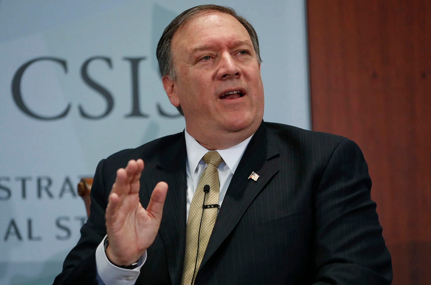 CIA Director Mike Pompeo answers questions at the Center for Strategic and International Studies (CSIS) in Washington, Thursday, April 13, 2017. Pompeo  denounced WikiLeaks, calling the anti-secrecy group a 