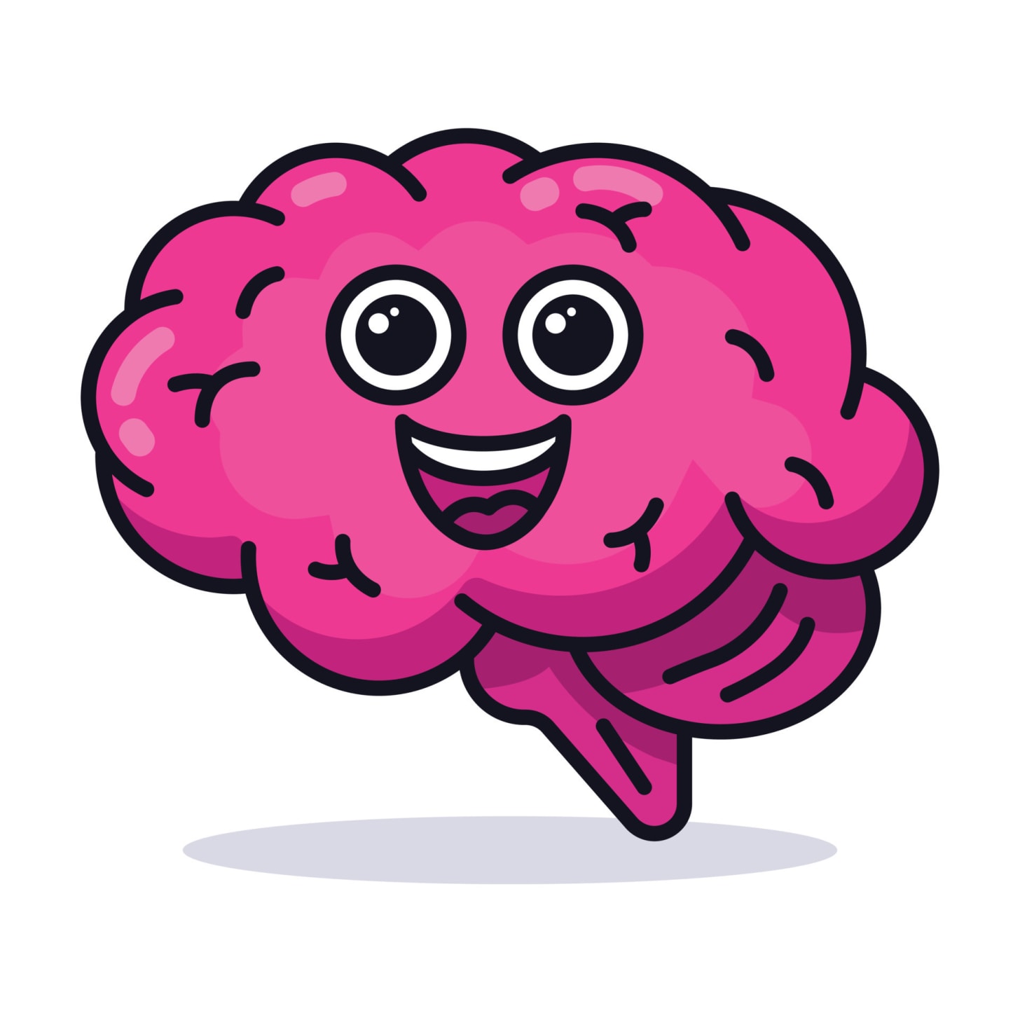 Happy Brain Emoji 16283737 Vector Art at Vecteezy