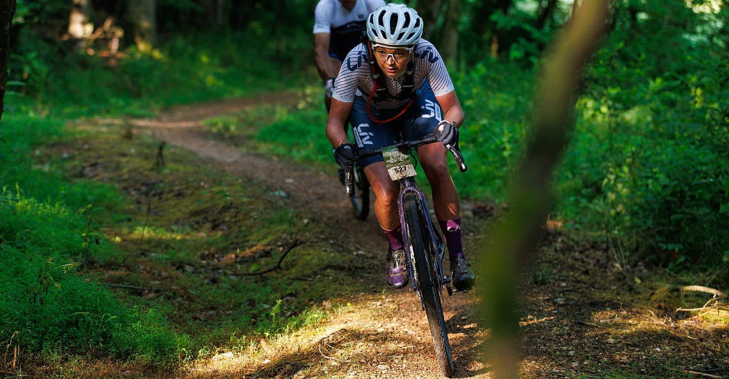 Tessa Neefjes racing Rule of Three gravel