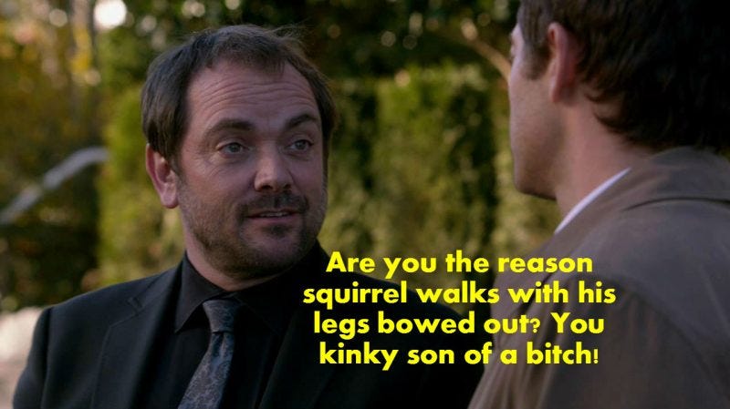 supernatural castiel and crowley 2016