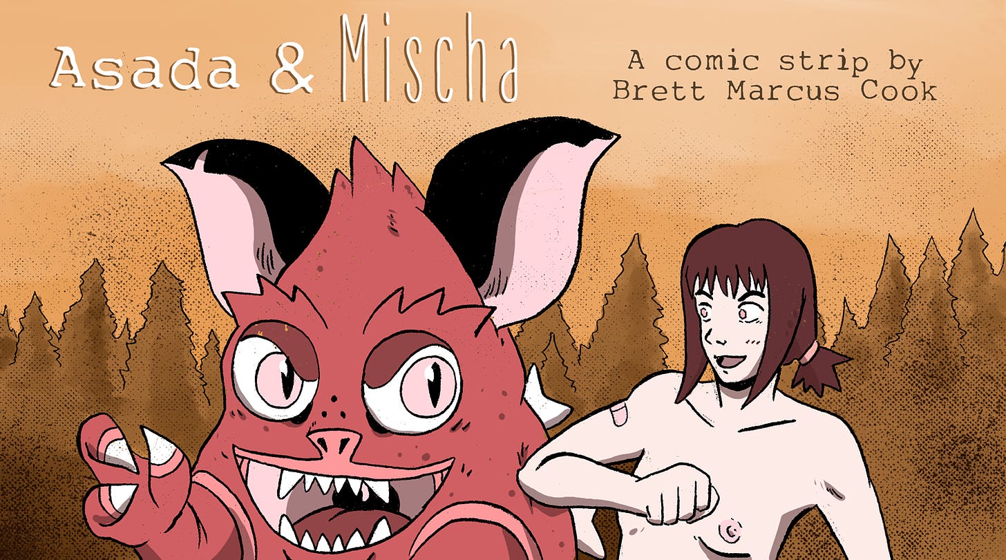 Asada & Mischa. A comic by Brett Marcus Cook. 