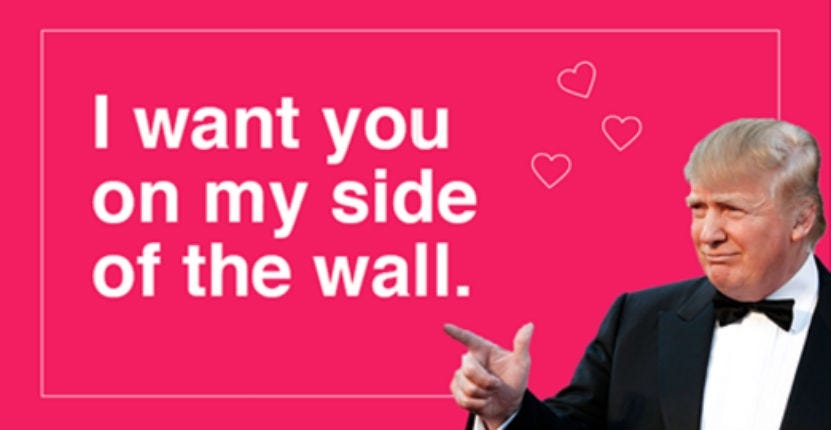 Image result from https://dangerousminds.net/comments/trump_valentines_day_cards