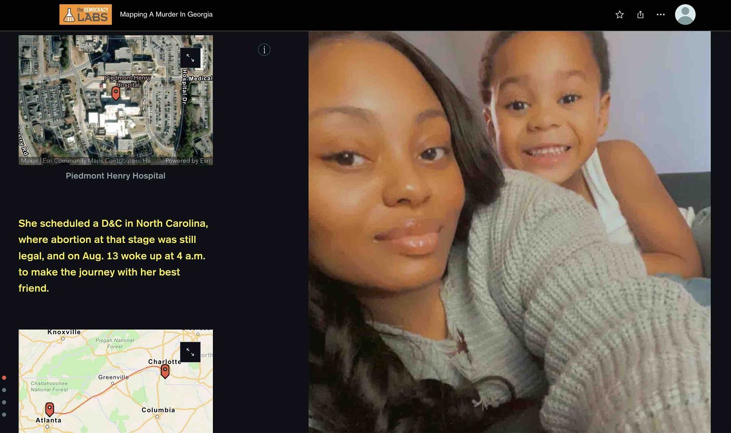 Mapping the death of Amber Nicole Thurman