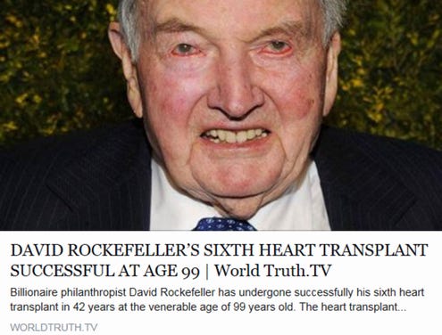 デヴィッド・ロックフェラー心臓移植六回！ | まにあ管理人別宅
