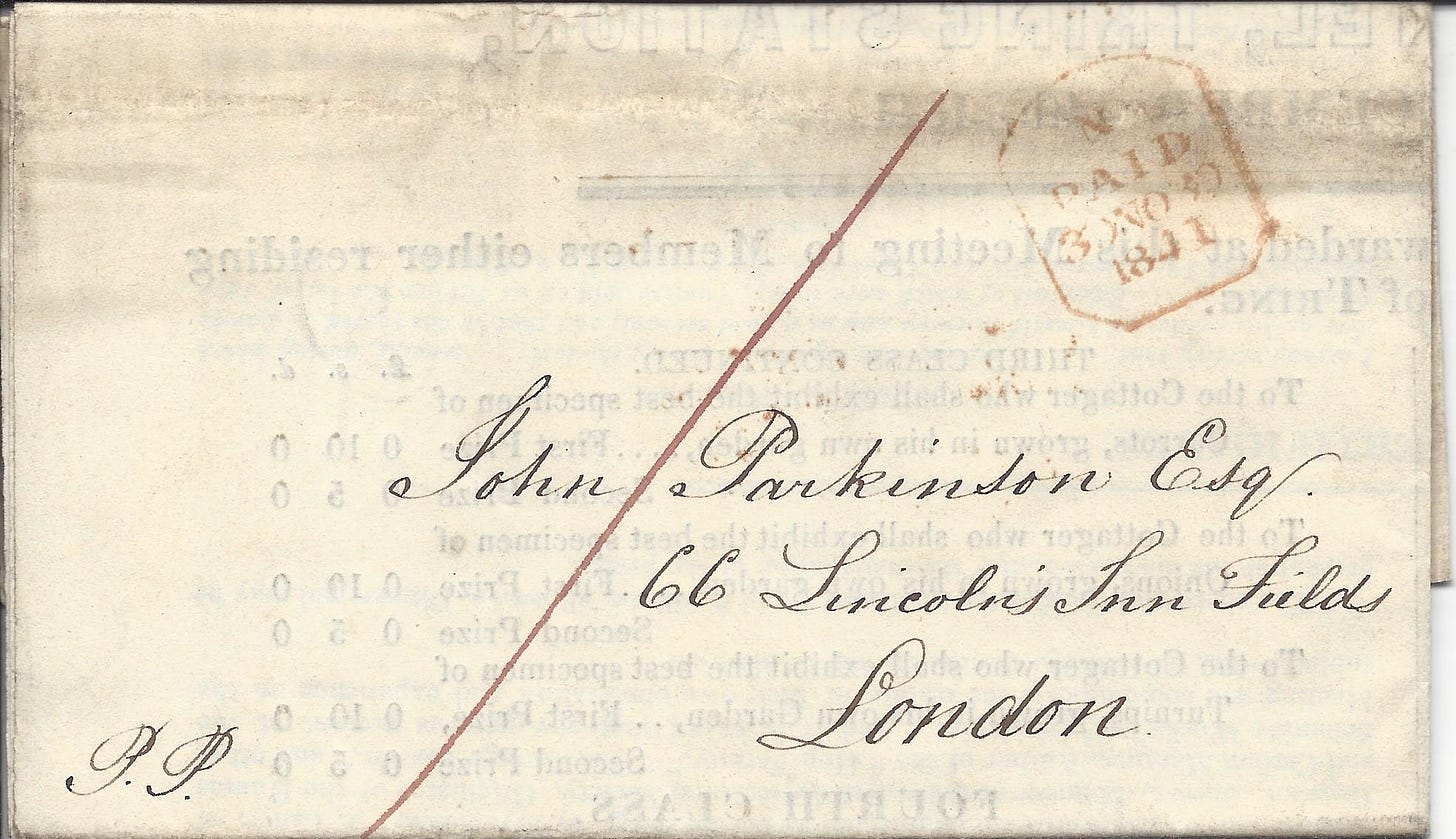 1841 folded letter 