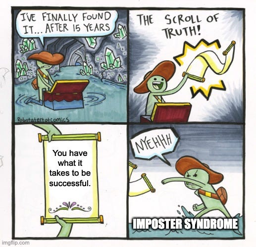 a meme about imposter syndrome