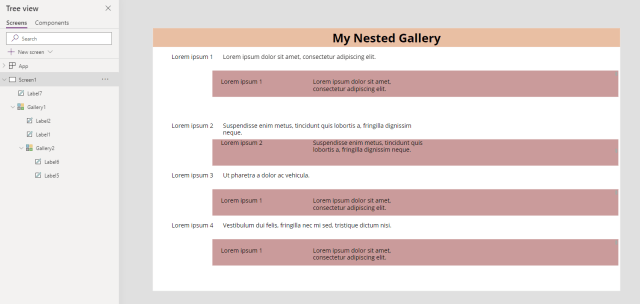 Nested Gallery within an app