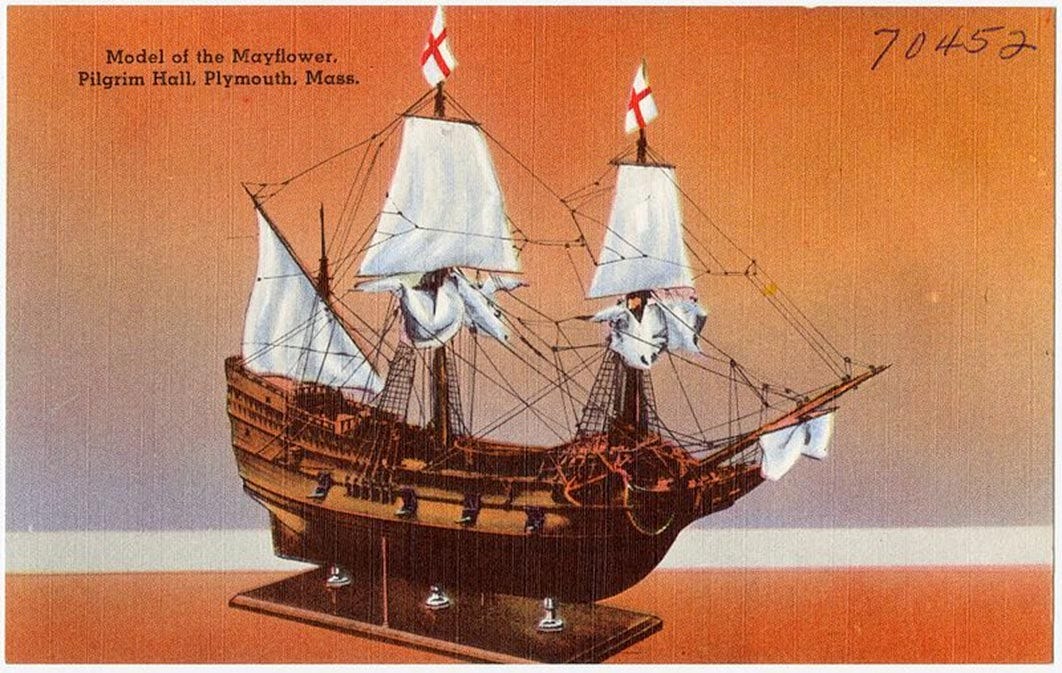 Model of the Mayflower, Pilgrim Hall, Plymouth. (Public Domain)
