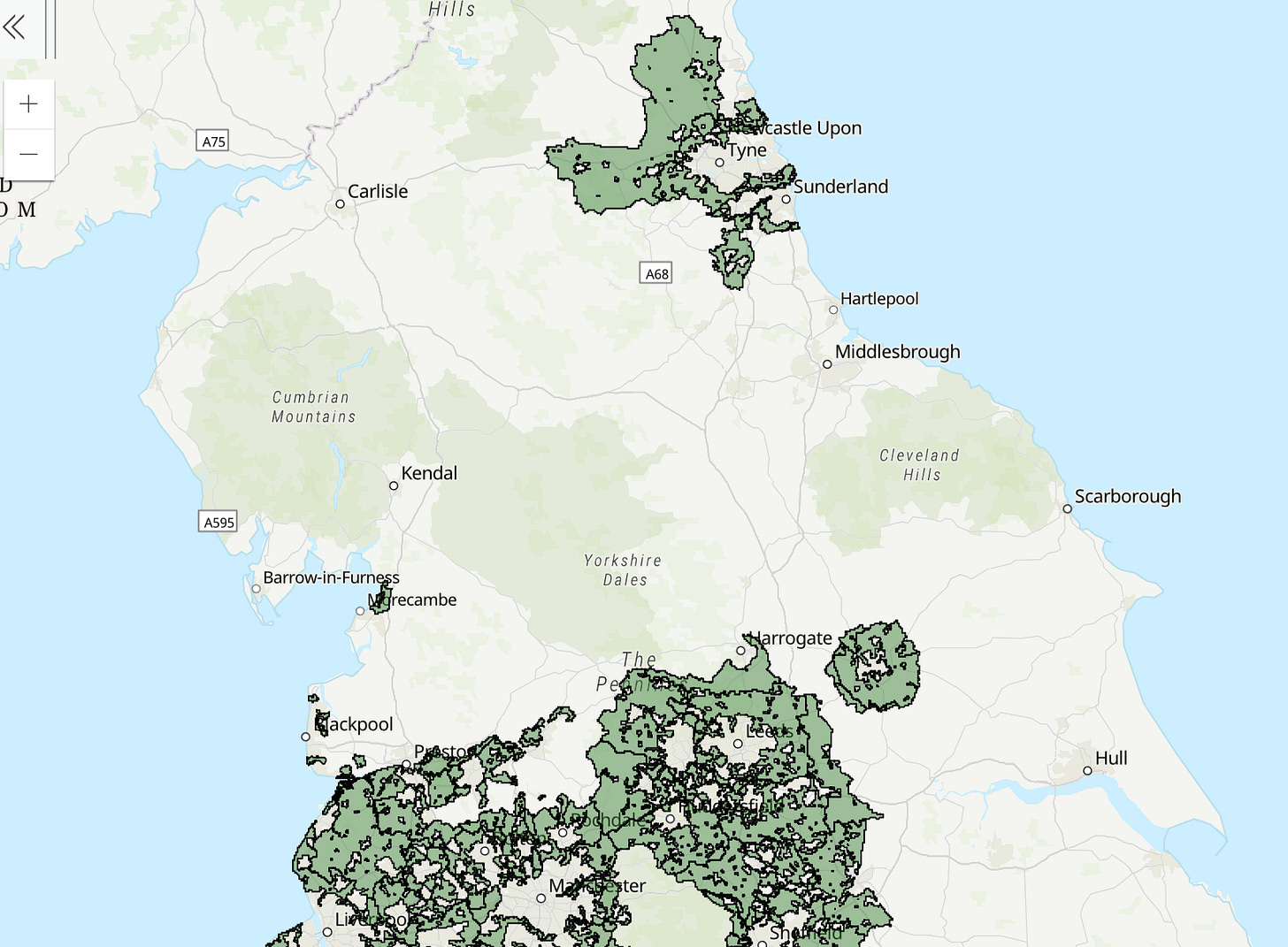 screengrab of a map of greenbelt