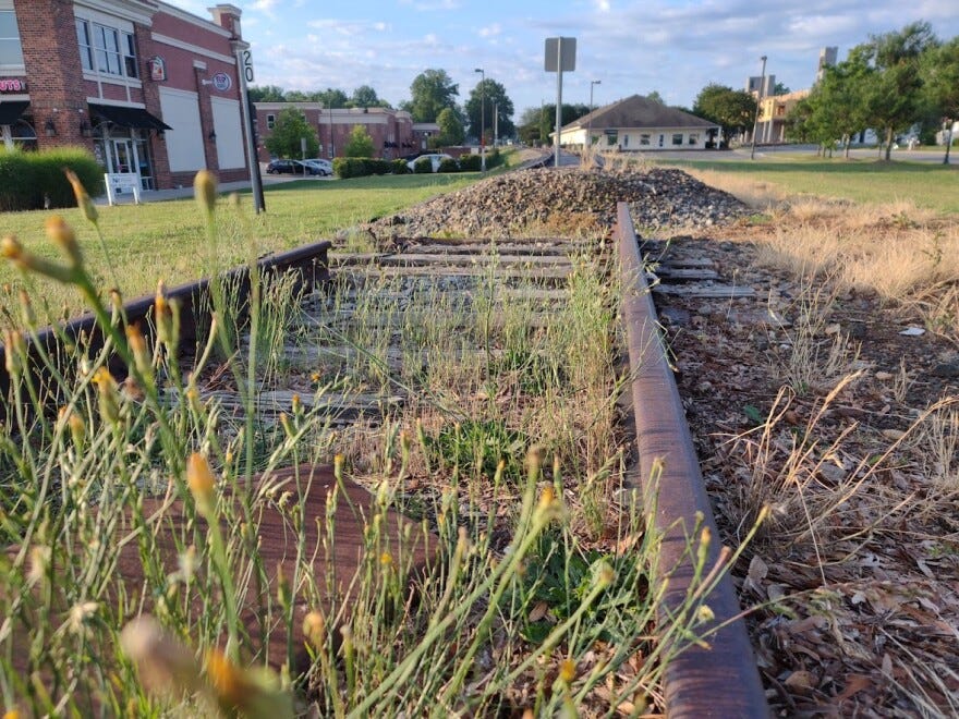 Old railroad tracks