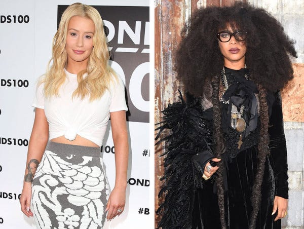 iggy azalea feuds with erykah badu 2015 gossip