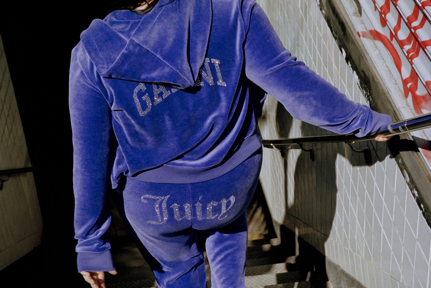 Velour tracksuit is back | Shop Ganni x Juicy Couture