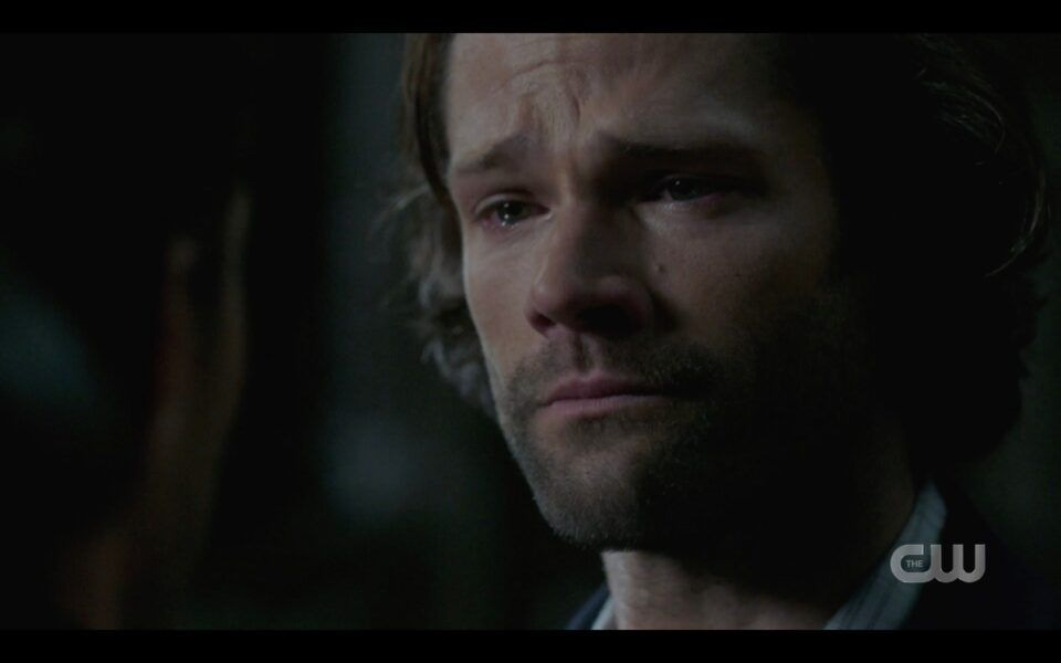 SPN Sam Winchester begins crying with Dean