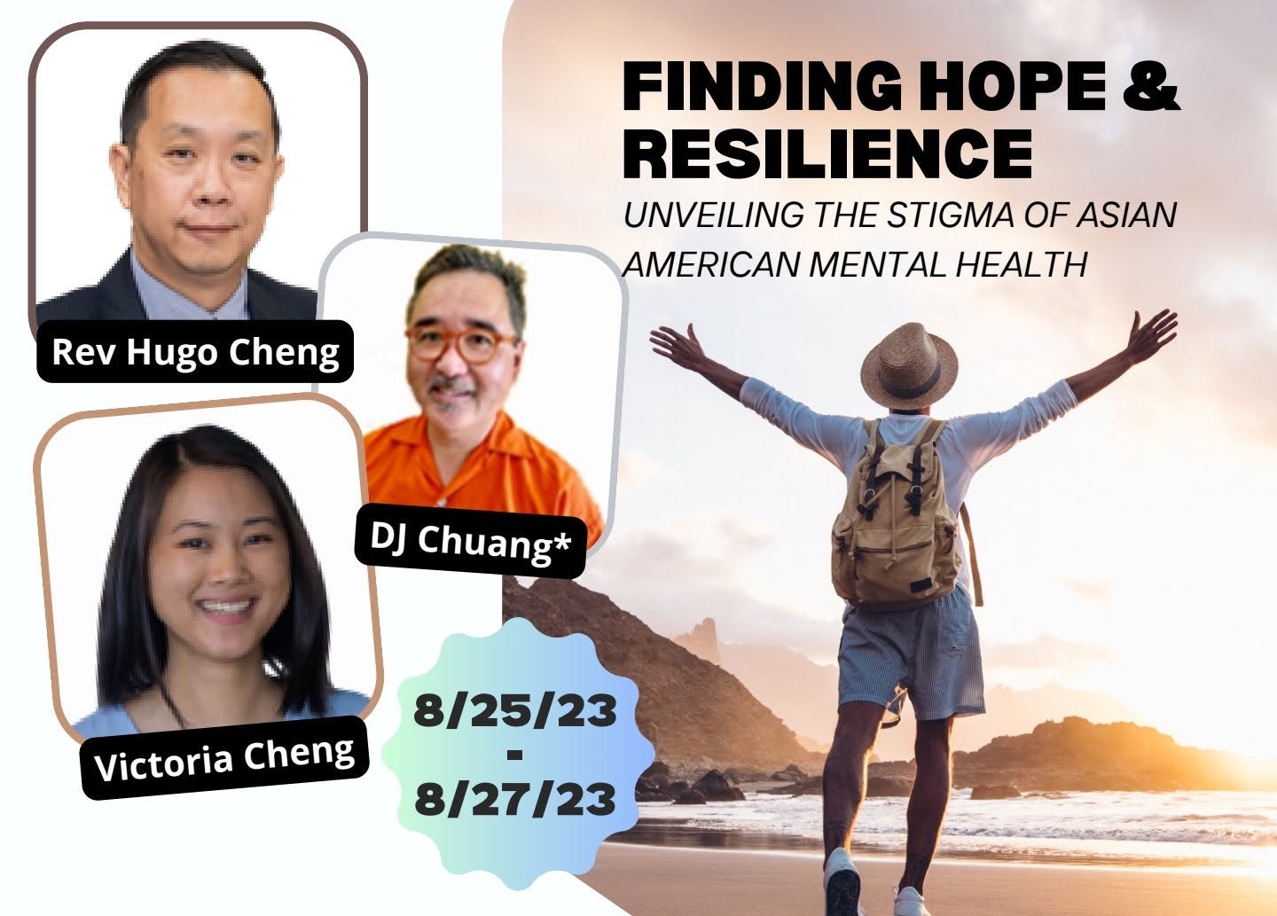 Asian-American Mental Health Conference with Pastor Hugo Cheng  程德鵬牧師 and his daughter, Victoria Cheng hosted at ACCCNW. 