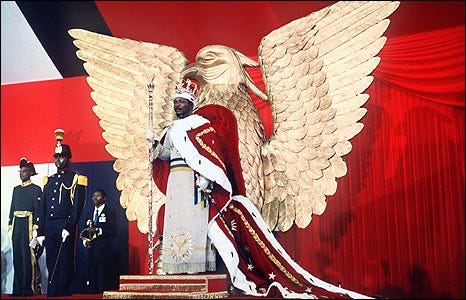 Self-coronation of Emperor Bokassa I (Jean Bedel Bokassa)