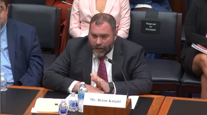 Brian Knight testifying.